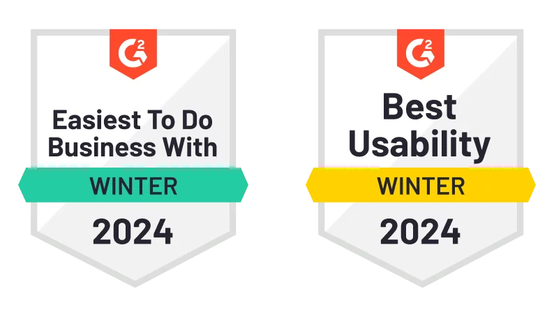 G2 Awards for UnSpot: Easiest To Do Business With and Best Usability