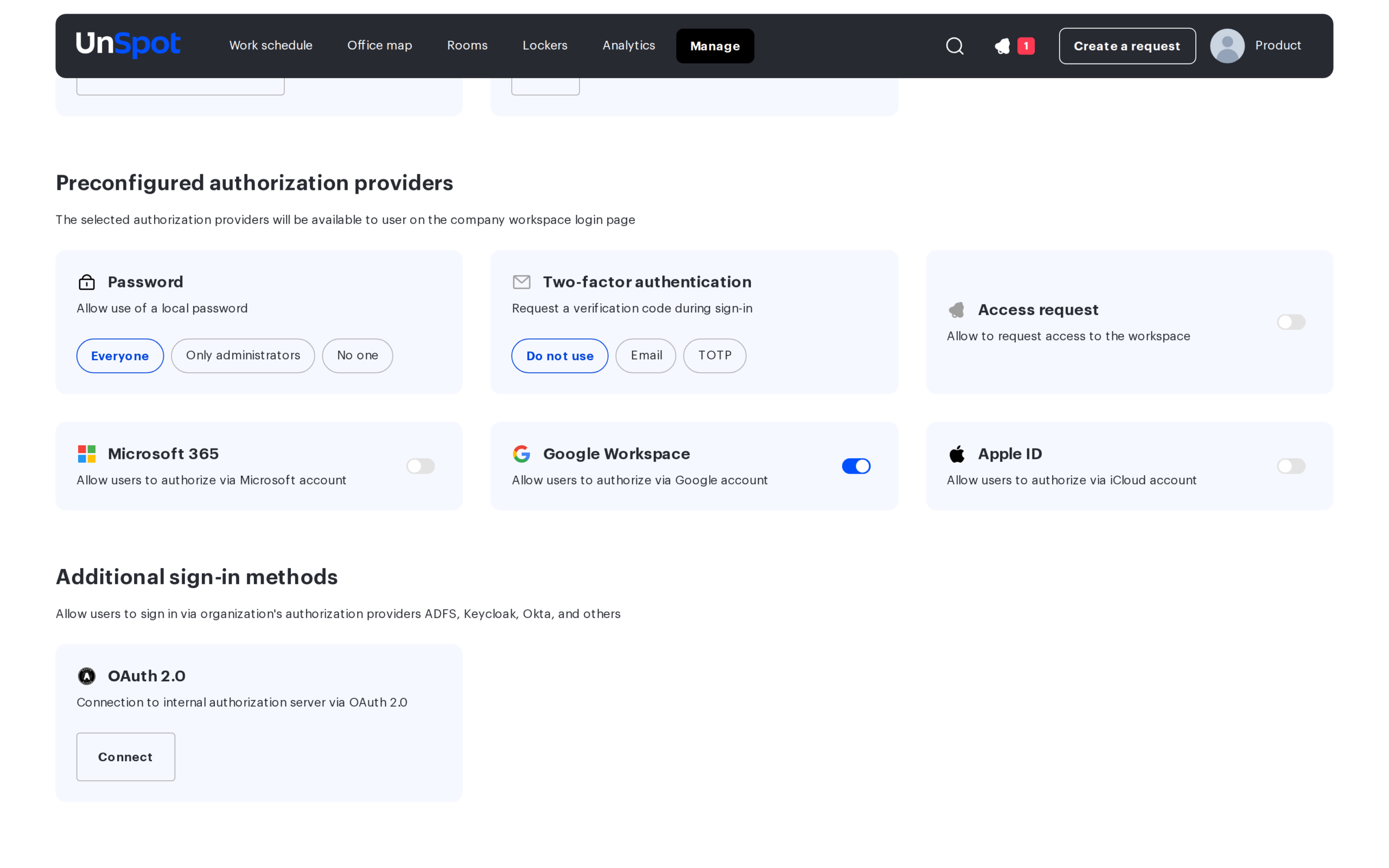 Selecting the two-factor authentication mode in preconfigure class='blocks-gallery-item wp-block-image size-full' d authorization providers
