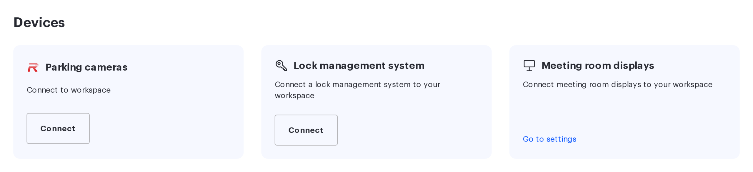 Lock management system card in the Devices section