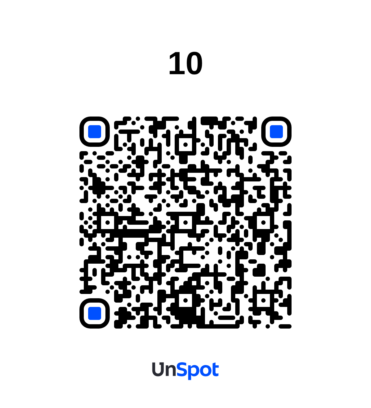 A QR sheet from the archive: resource name, code and logo