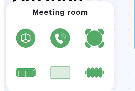 Choosing the icon of the room before placing a meeting room